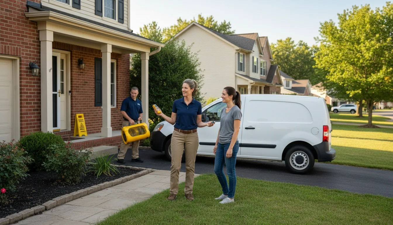 Residential water damage restoration in Grantville, PA